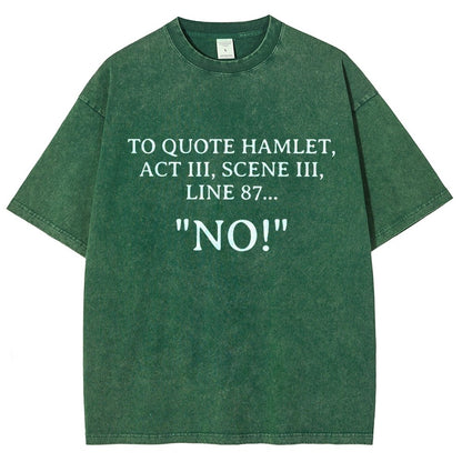 Shakespeare To Quote Hamlet Vintage Distressed T-shirt