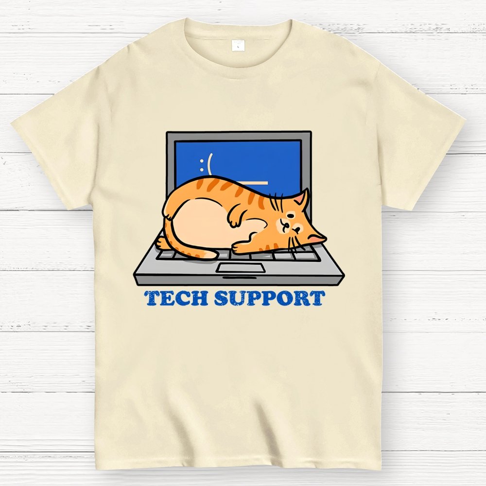 Cat Tech Support Geek T-Shirt