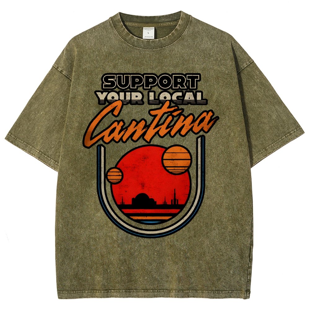 Support Your Local Hangout Vintage Distressed T-shirt
