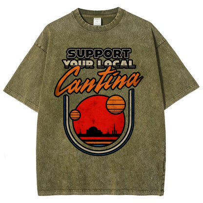 Support Your Local Hangout Vintage Distressed T-shirt