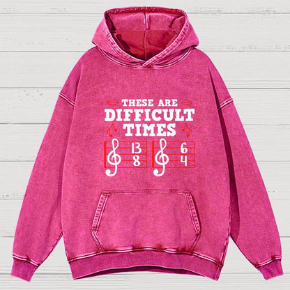 These Are Difficult Times Vintage Distressed Hoodie