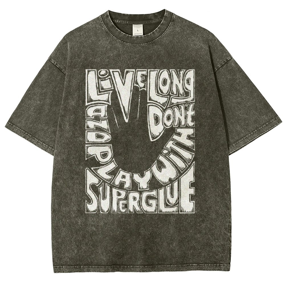 Don't Play With Superglue Vintage Distressed T-shirt