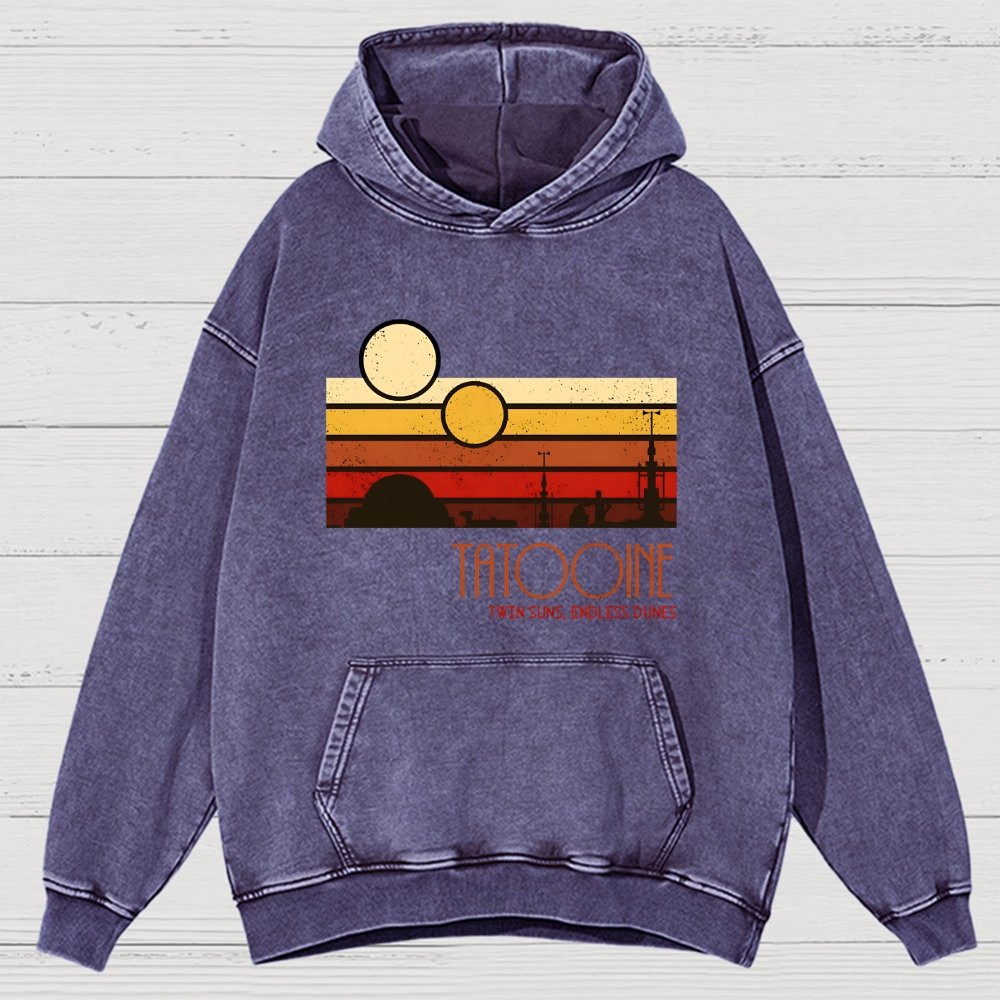 Dual Suns Vast Dunes Vintage Distressed Hoodie