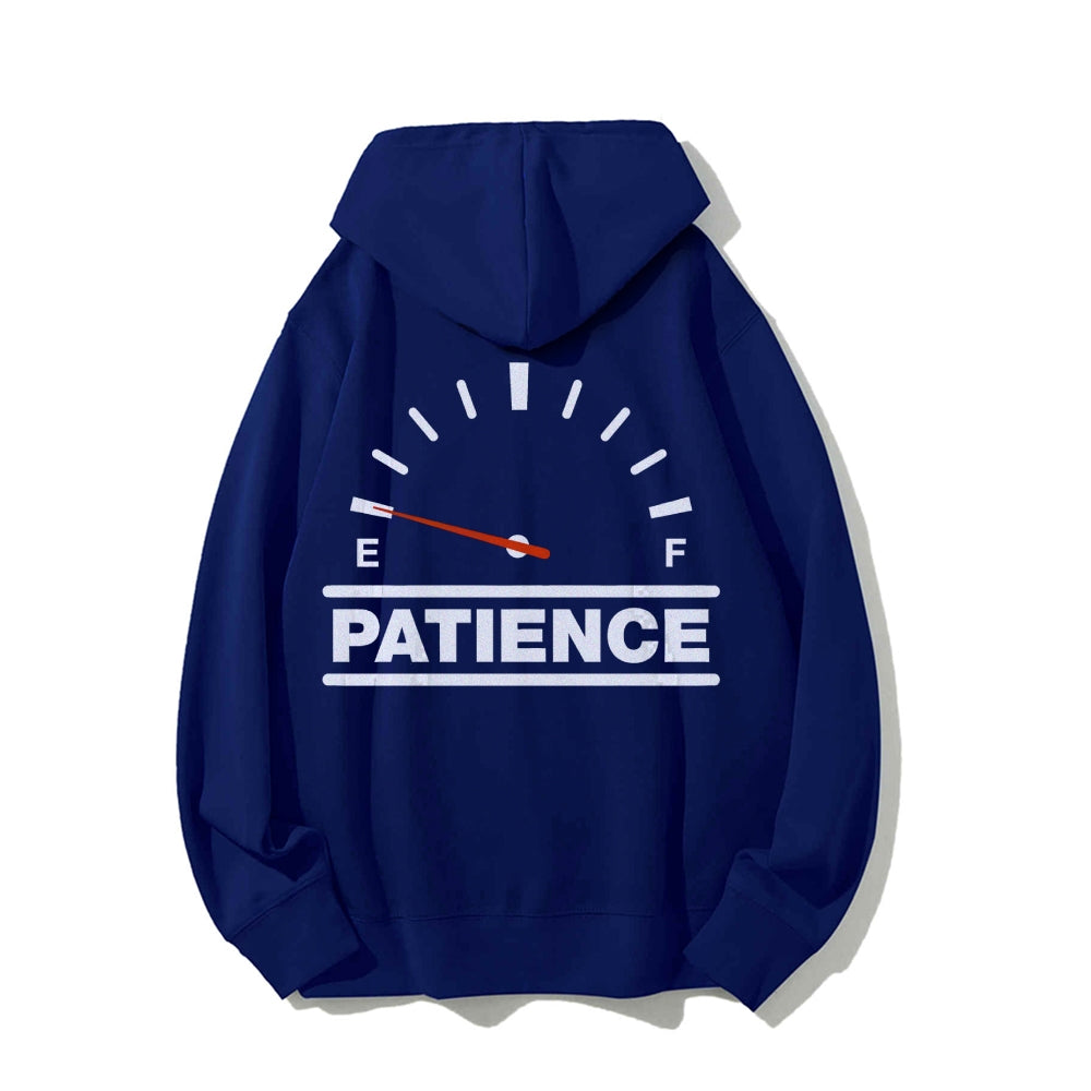 funny patience Printed Back Unisex Cotton Hoodie