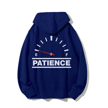 funny patience Printed Back Unisex Cotton Hoodie