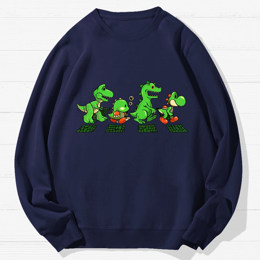 Green Scaly Road Geek Cotton Sweatshirt
