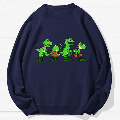 Green Scaly Road Geek Cotton Sweatshirt