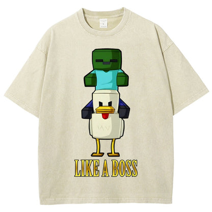 Like A Boss Vintage Distressed T-shirt