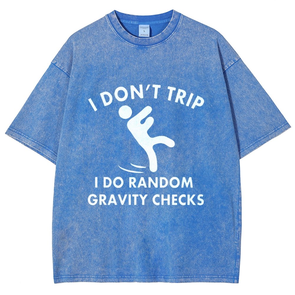 Random Gravity Checks Funny Vintage Distressed T-shirt