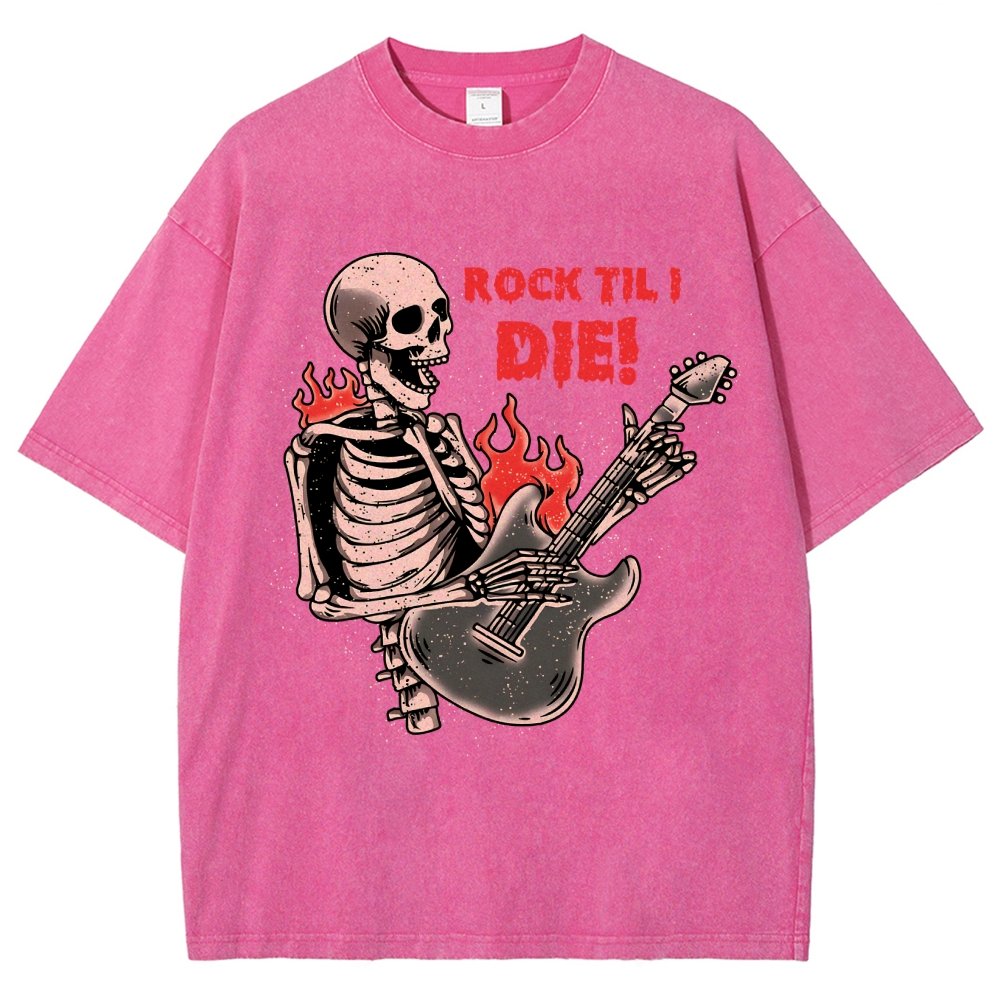 Rock Til I Die Vintage Distressed T-shirt