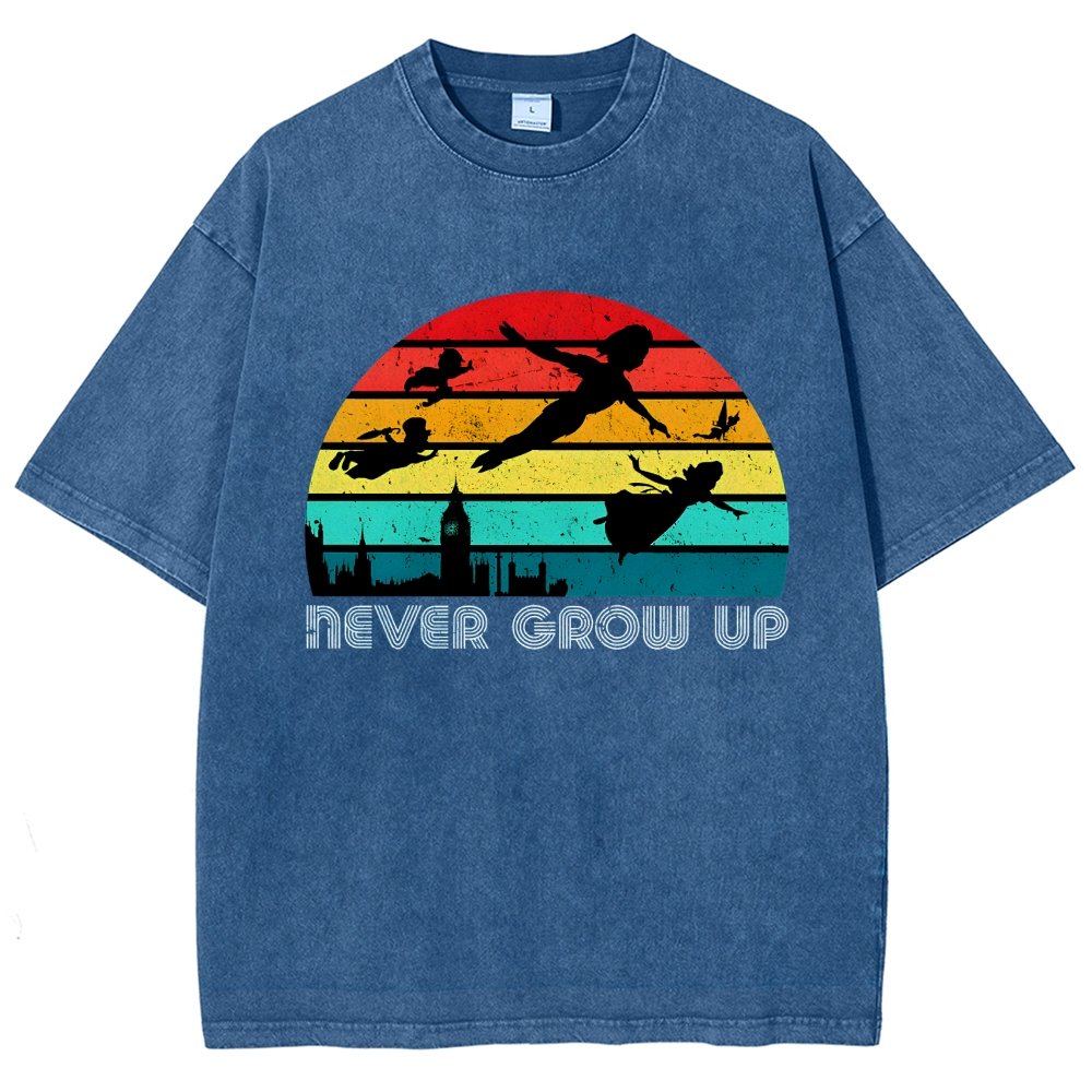 Never Grow Up Vintage Distressed T-shirt