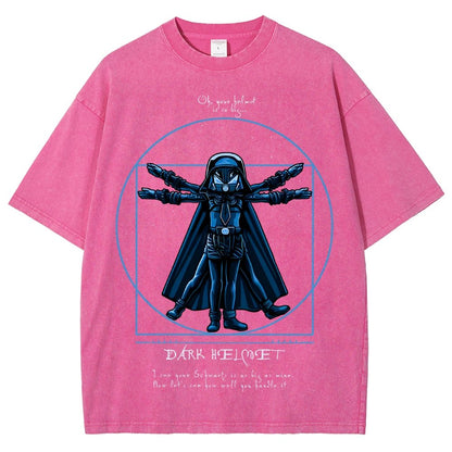 Vitruvian Helmet Vintage Distressed T-shirt