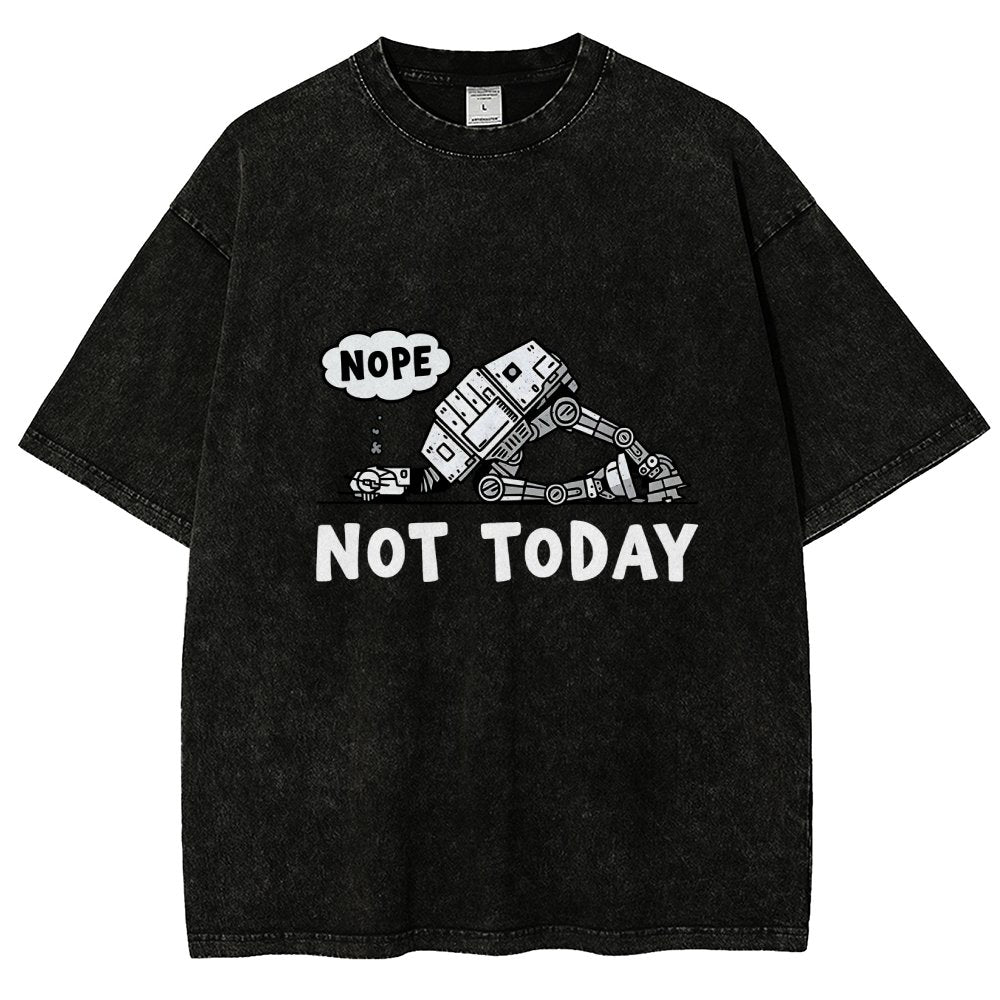 No Not Today  Vintage Distressed T-shirt