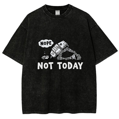 No Not Today  Vintage Distressed T-shirt