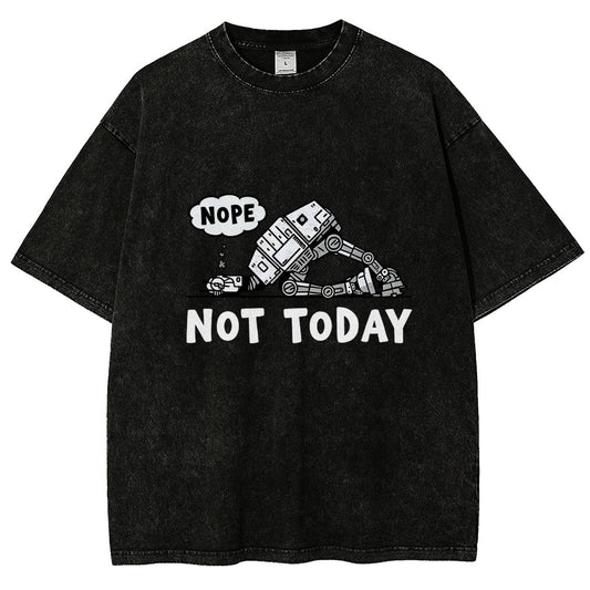No Not Today  Vintage Distressed T-shirt