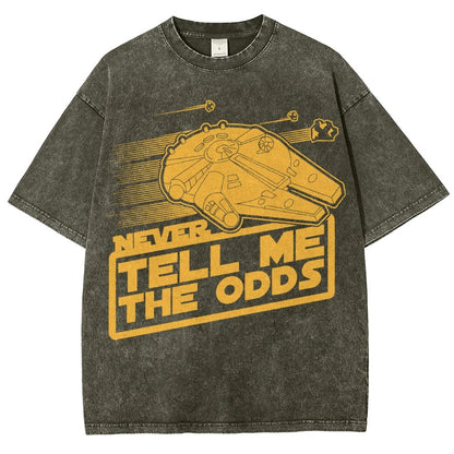 Never Tell Me The Odds Vintage Distressed T-shirt