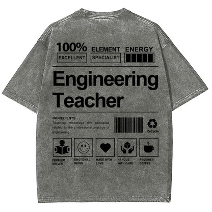 Engineering Teacher Unisex Washed T-Shirt