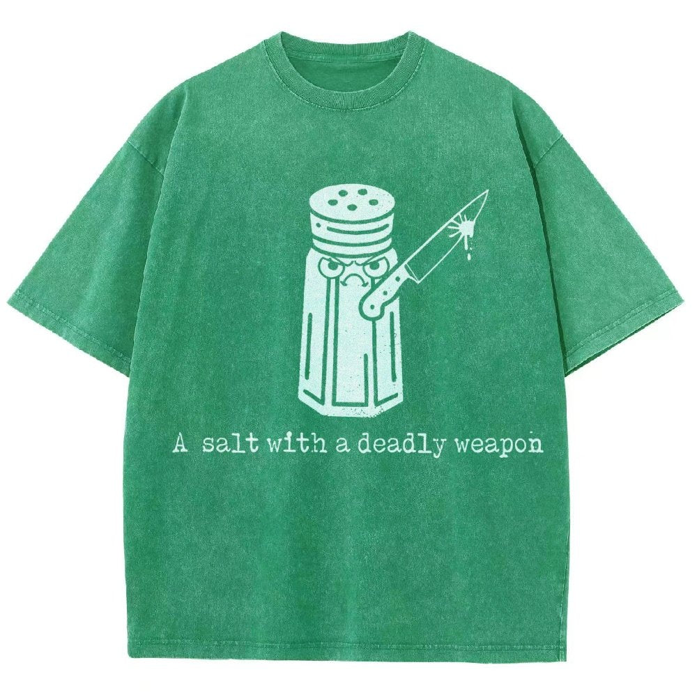 A Salt with a Deadly Weapon Vintage Distressed T-shirt