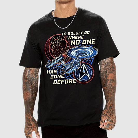 To Boldly Go Where Few Have Gone Before Geek T-Shirt