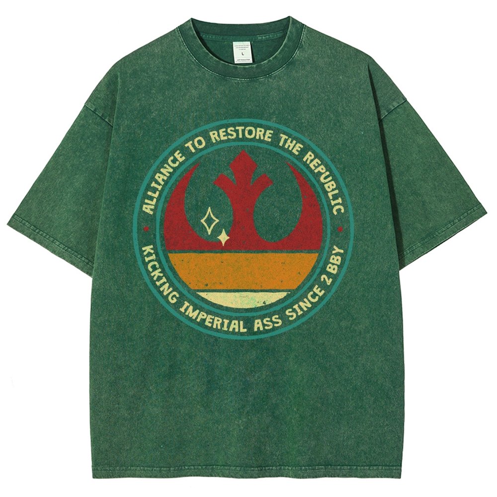 Kicking Galactic Ass Vintage Distressed T-shirt