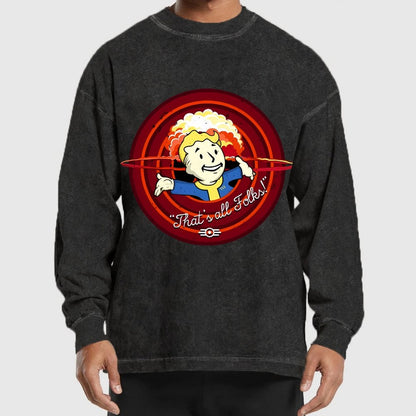 That's all folks Washed Long Sleeve Tee