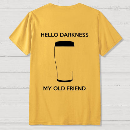 Hello Darkness My Old Friend Nerdy Graphic  Back Printing Geek T-Shirt