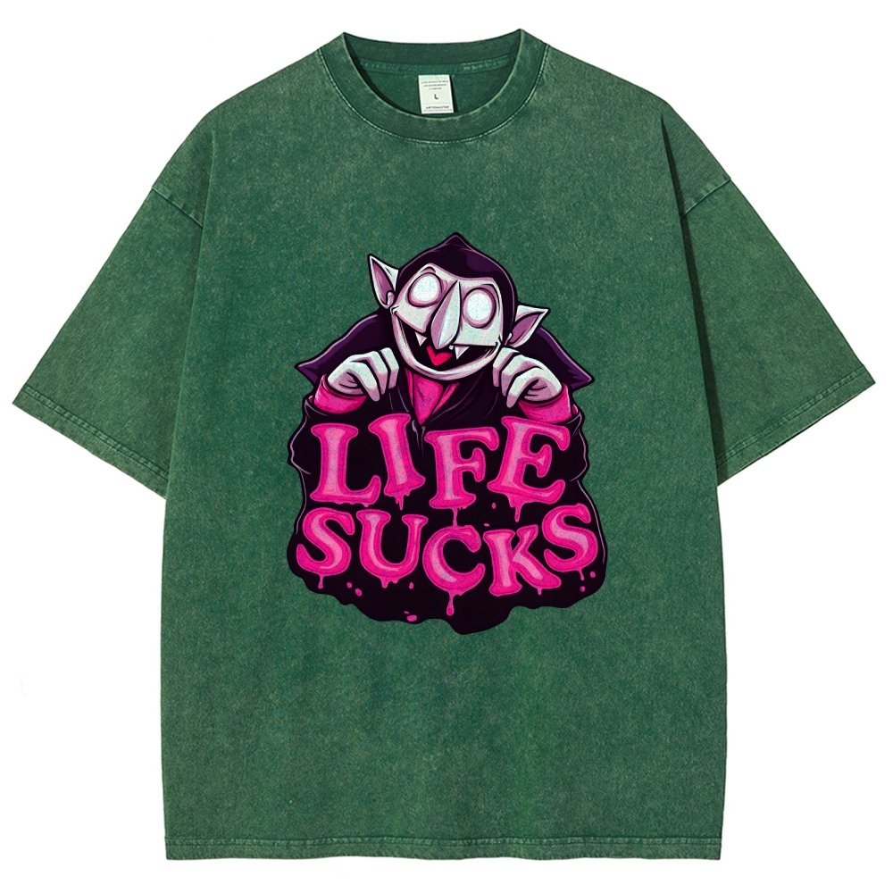 Life Sucks  Vintage Distressed T-shirt
