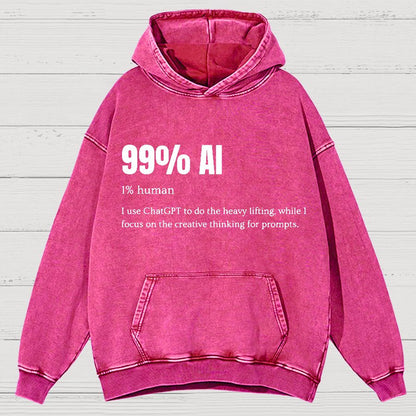 99% Artificial Intelligence Vintage Distressed Hoodie