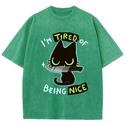 Tired Of Being Nice Vintage Distressed T-shirt