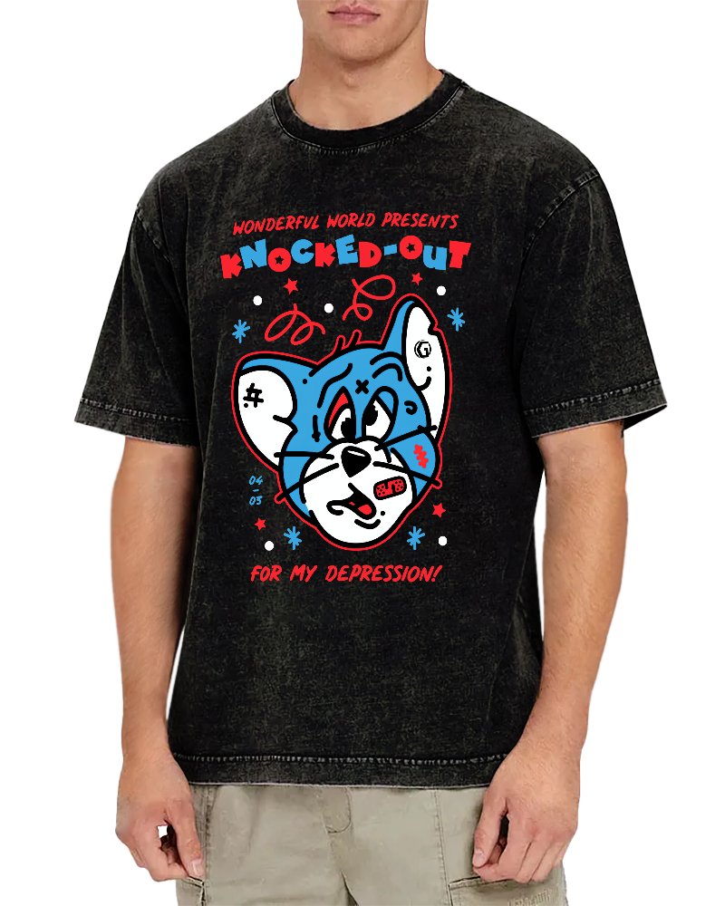 Knocked-Out! Vintage Distressed T-shirt