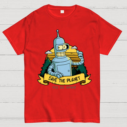 Save The Planet Kill All Humans Geek T-Shirt