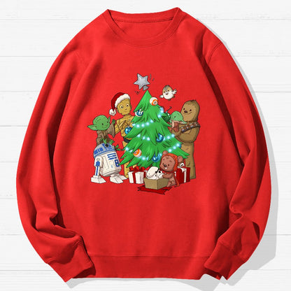 Light Side of the Tree Christmas Geek Cotton Sweatshirt