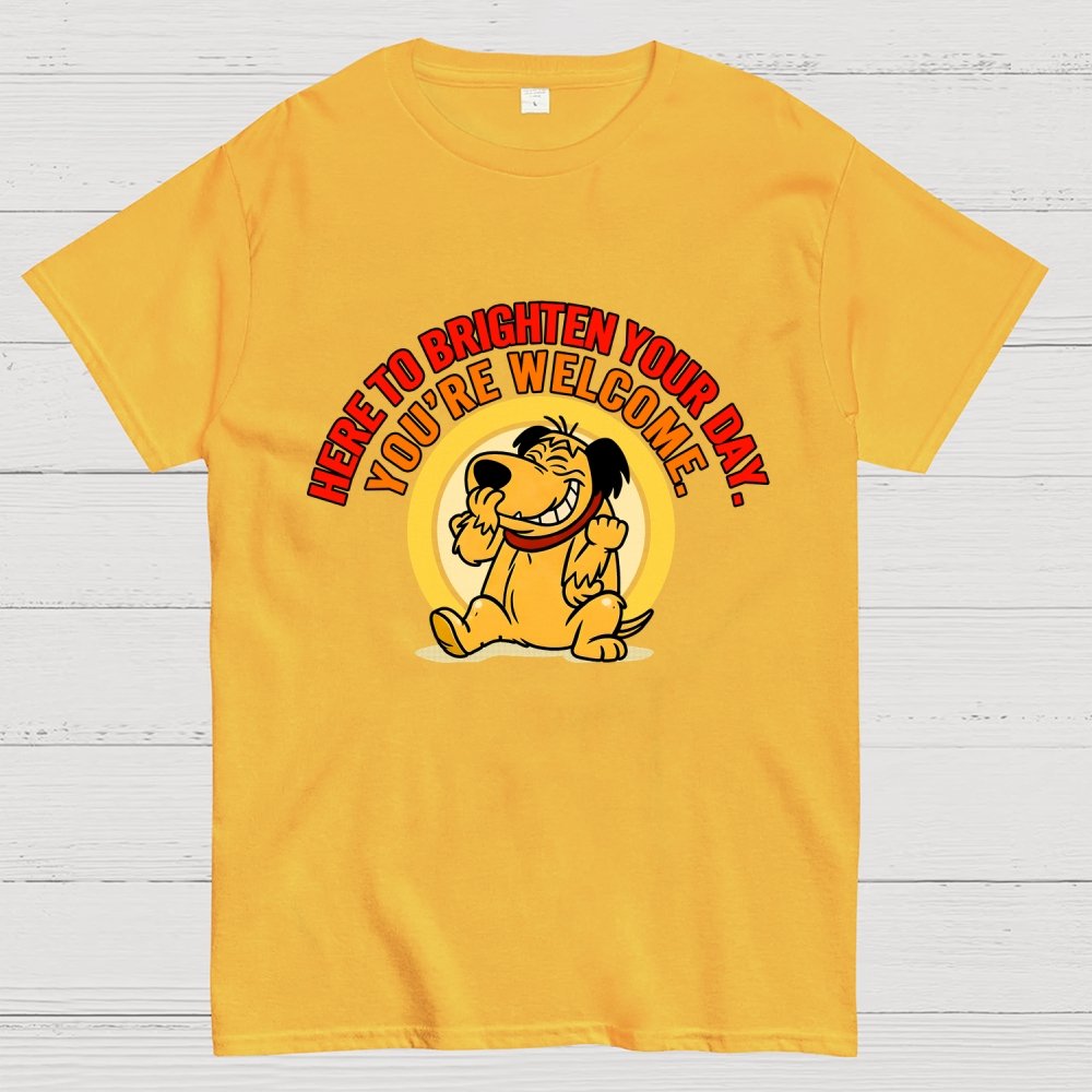 Here to Brighten Your Day. You’re Welcome Geek T-Shirt