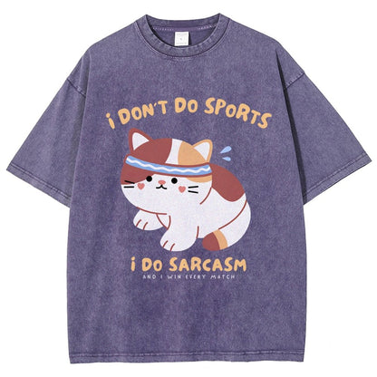 I Don't Do Sports I Do Sarcasm Vintage Distressed T-shirt
