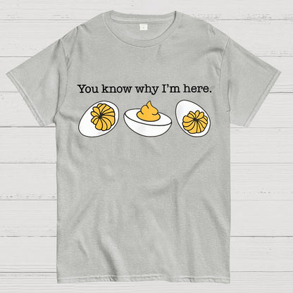 Retro Thanksgiving Dinner You Know Why I'm Here Deviled Egg Geek T-Shirt