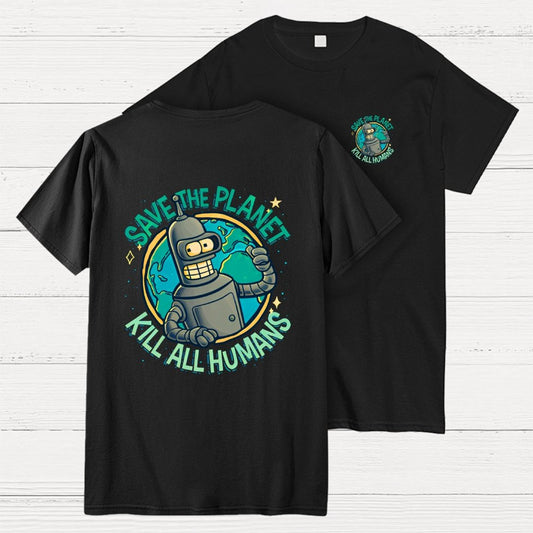 Yippee-Ki-Yay Front And Back Printing Geek T-Shirt