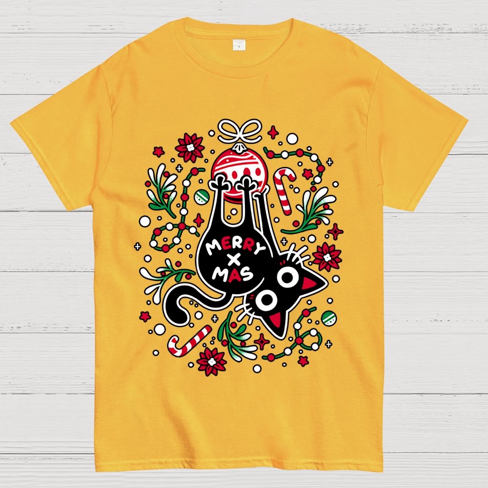 Christmas Cat Butt Geek T-Shirt