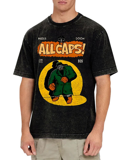 Hip-Hop Mf Graphic Vintage Distressed T-shirt