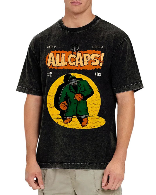 Hip-Hop Mf Graphic Vintage Distressed T-shirt