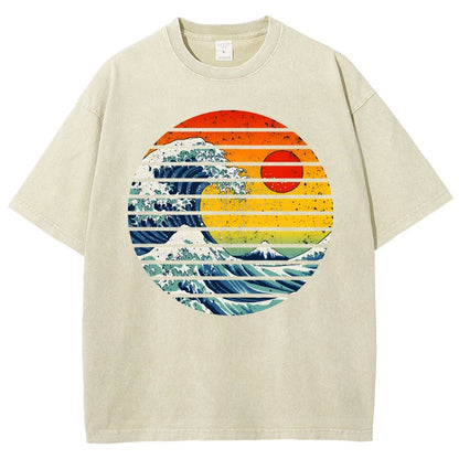Freak Wave Vintage Distressed T-shirt