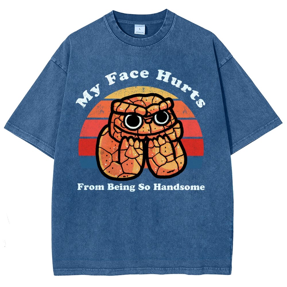 My Face Hurts Vintage Distressed T-shirt