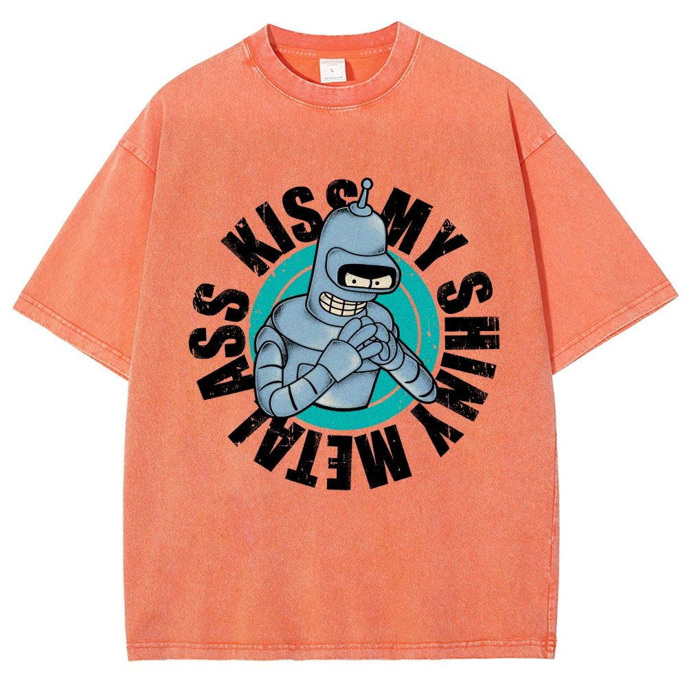 Kiss My Shiny Vintage Distressed T-shirt