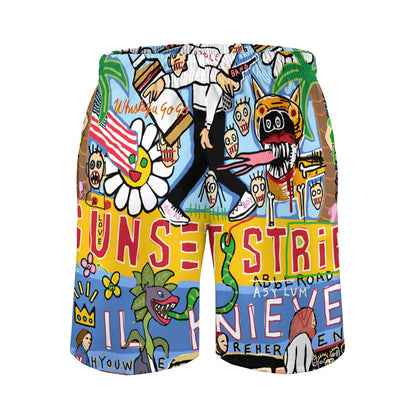 Vintage Graffiti Geek Shorts