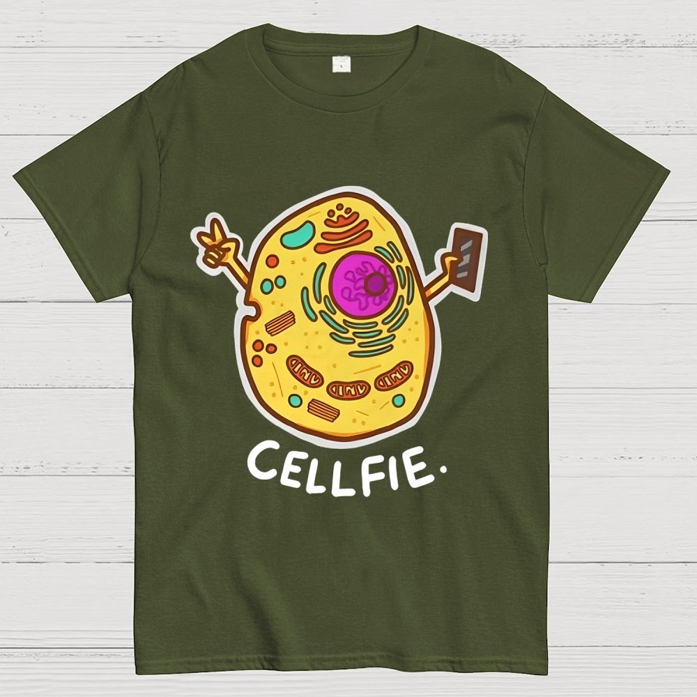 Biology pun Cell-Fie Unisex Geek T-Shirt