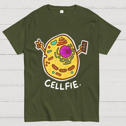 Biology pun Cell-Fie Unisex Geek T-Shirt