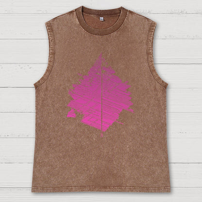 Leaves. Abstract and strange leaves Vintage Distressed Washed Tank