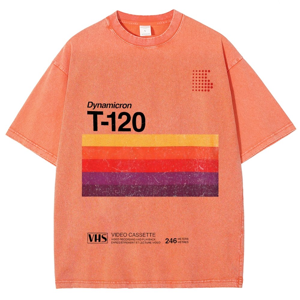 VHS T-120 Vintage Video Tape Retro Graphic Vintage Distressed T-shirt