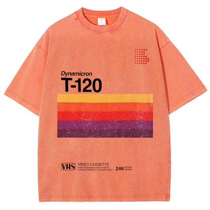VHS T-120 Vintage Video Tape Retro Graphic Vintage Distressed T-shirt
