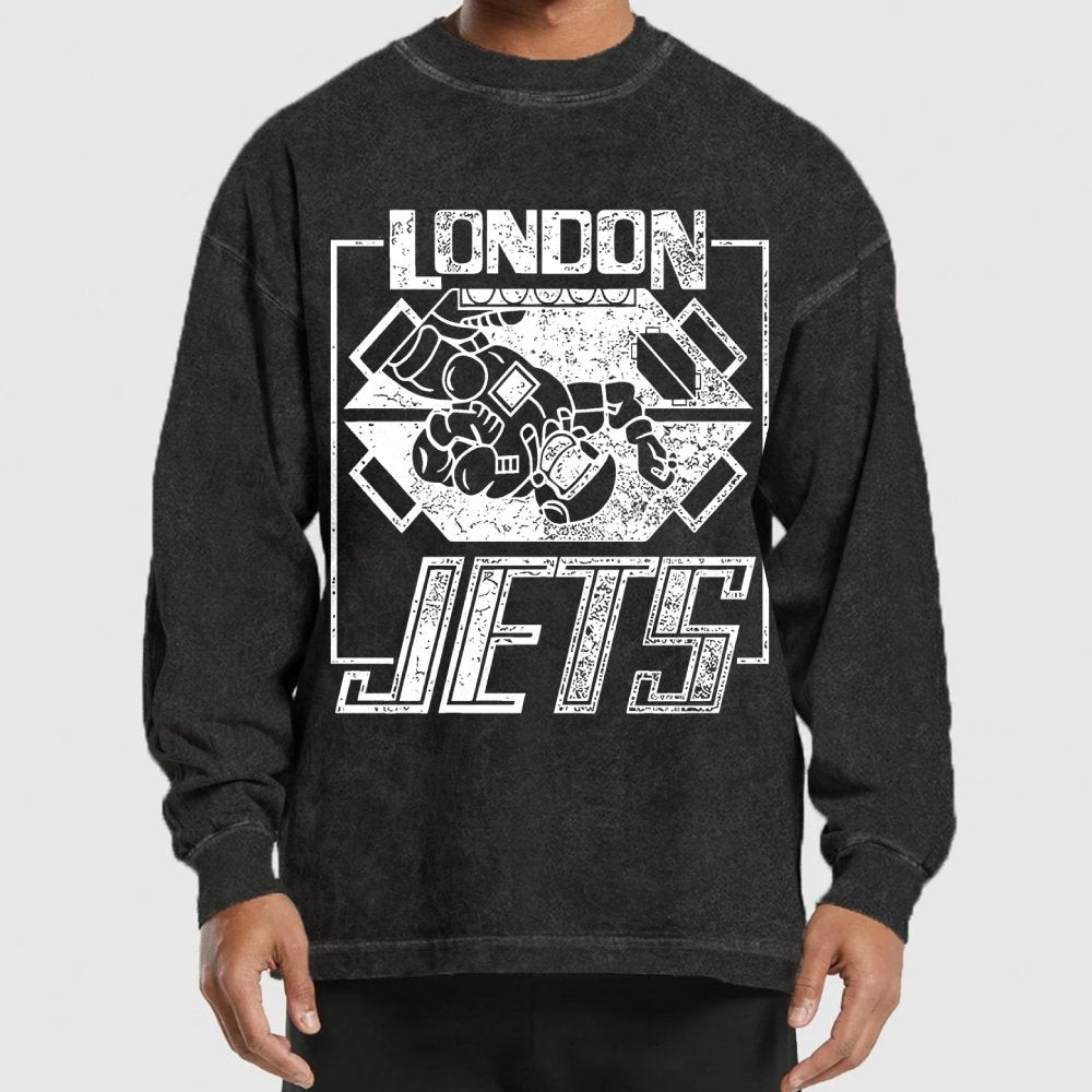 London Jets Washed Long Sleeve Tee