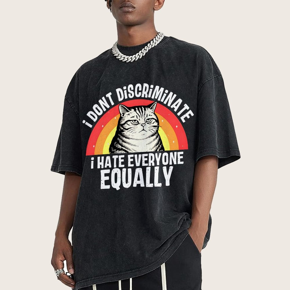 I Hate Everyone Equally Vintage Distressed T-shirt